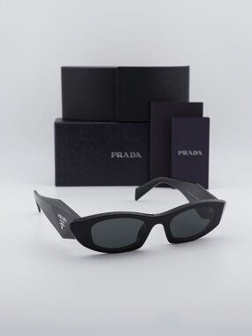 Prada PRB16S 16K08Z Rectangle Sunglasses – Black\Grey